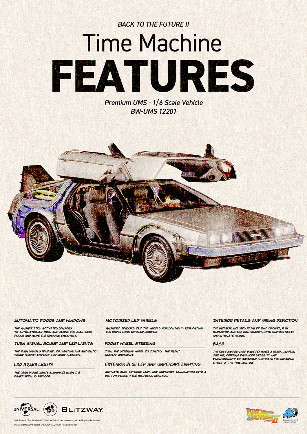 Back to the Future Part II 'Time Machine' Premium 1/6 Scale Vehicle