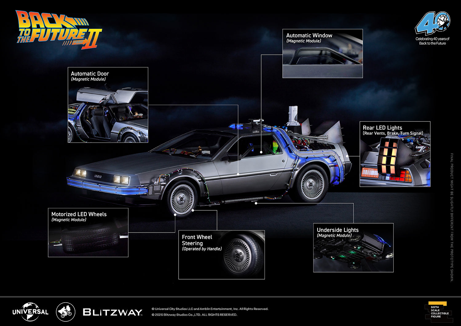 Back to the Future Part II 'Time Machine' Premium 1/6 Scale Vehicle